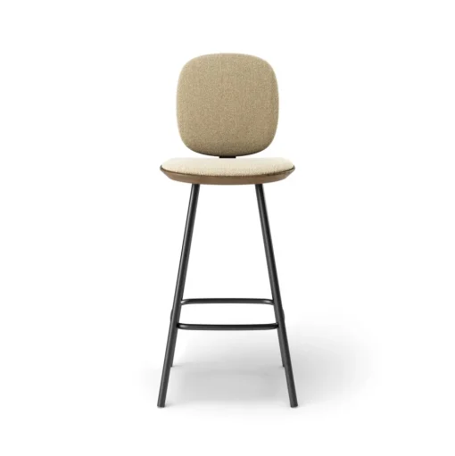 Pauline Comfort Barstool 65 cm with metal frame - Oak Smoked Oiled