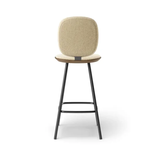 Pauline Comfort Barstool 65 cm with metal frame - Oak Smoked Oiled