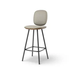 Pauline Comfort Barstool 65 cm with metal frame - Oak Smoked Oiled