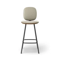 Pauline Comfort Barstool 65 cm with metal frame - Oak Smoked Oiled