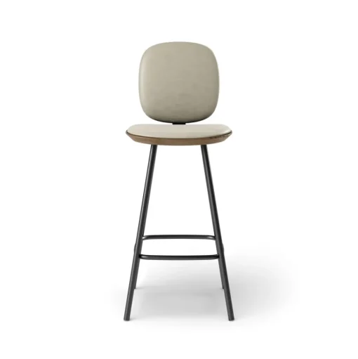 Pauline Comfort Barstool 65 cm with metal frame - Oak Smoked Oiled