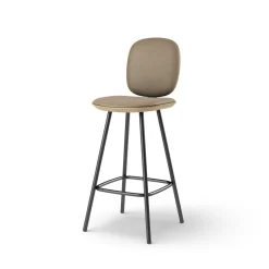 Pauline Comfort Barstool 65 cm with metal frame - Oak Clear Wax Oiled