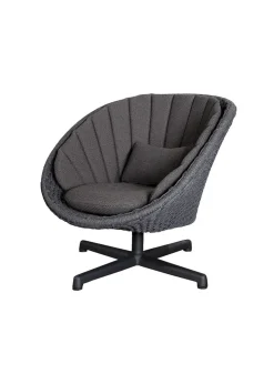 Peacock Lounge Swivel Chair - Aluminium