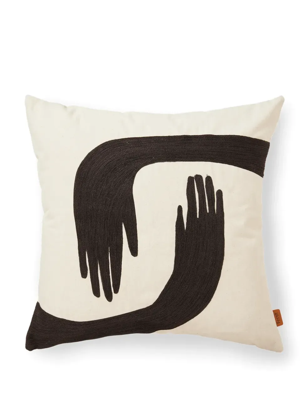 Pose Cushion Cover - Coffee/undyed