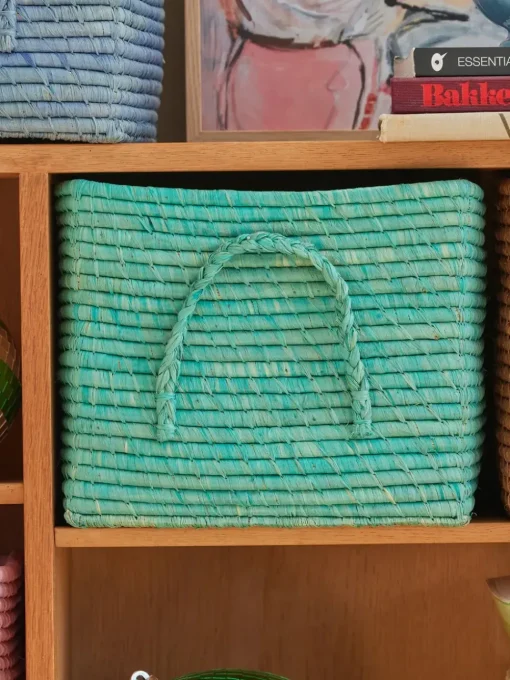 Raffia Square Basket