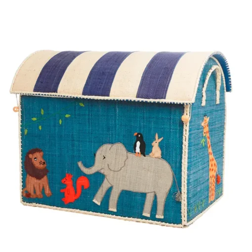 Raffia Toy Baskets - Set Of 3