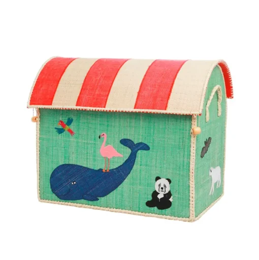 Raffia Toy Baskets - Set Of 3