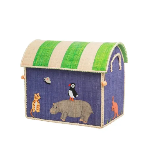 Raffia Toy Baskets - Set Of 3