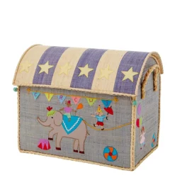 Raffia Toy Baskets - Set Of 3