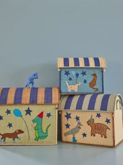 Raffia Toy Baskets - Set Of 3