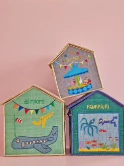 Raffia Toy Baskets - Set Of 3