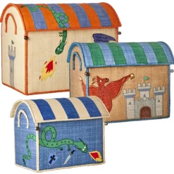 Raffia Toy Baskets - Set Of 3