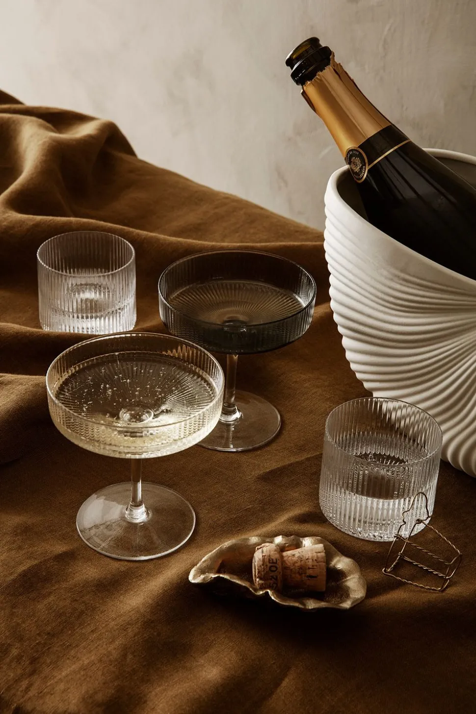 Ripple Champagne Saucer (Set of 2)