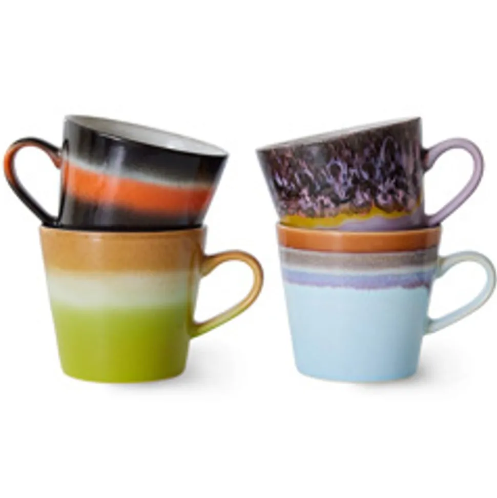 70s Cappuccino Mugs (Set of 4)