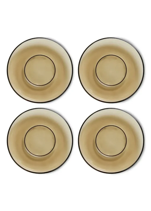 70's Glassware - Saucers (Set Of 4)
