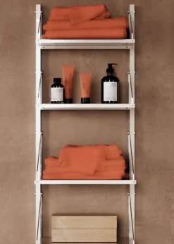 Shelf Library H1084 / Single Section - Warm White Steel
