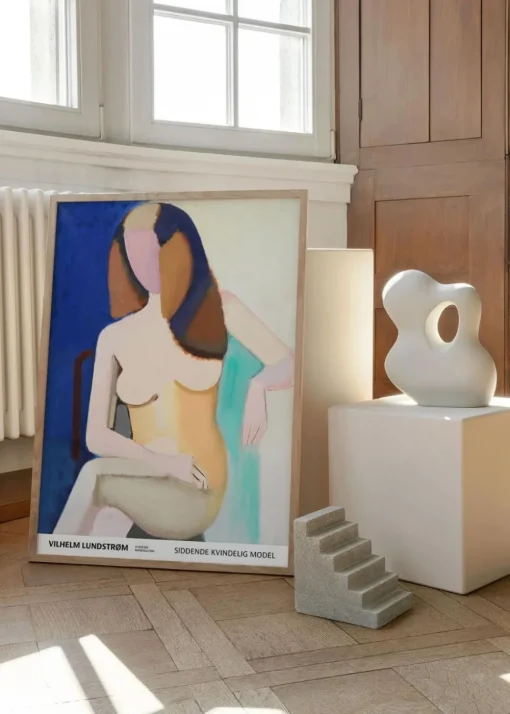 Siddende kvindelig model, 1950