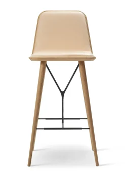 Spine Wood Barstool 1731 by Space Copenhagen