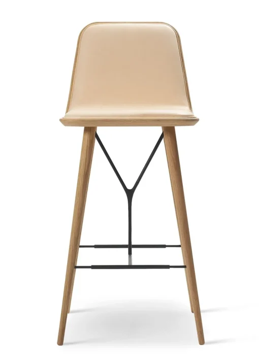 Spine Wood Barstool 1731 by Space Copenhagen
