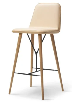 Spine Wood Barstool 1731 by Space Copenhagen