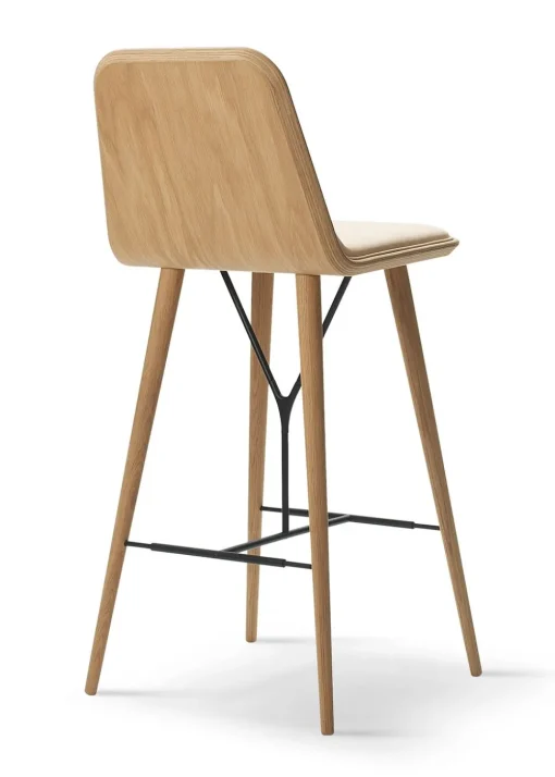 Spine Wood Barstool 1731 by Space Copenhagen