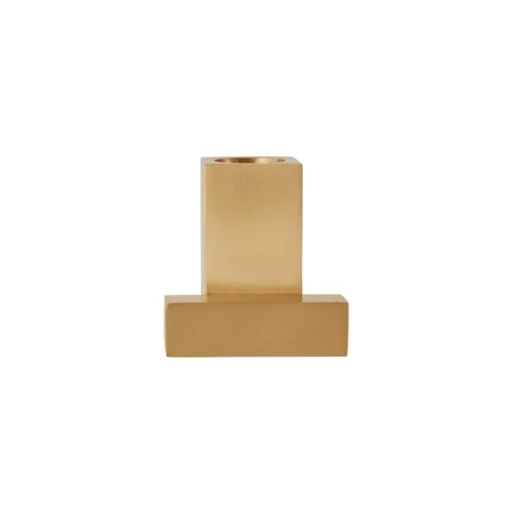 Square Solid Brass Candleholder