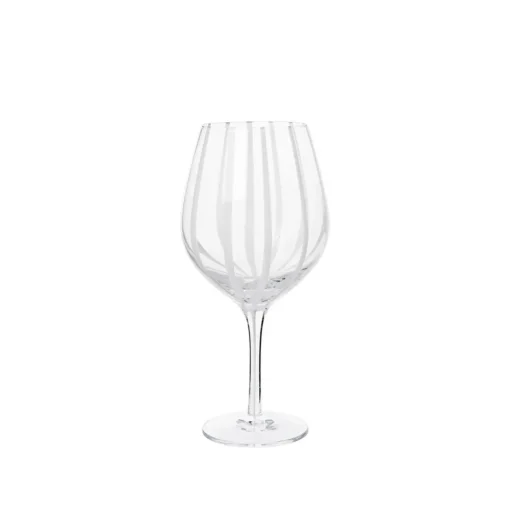 Stripe Red Wine Glass
