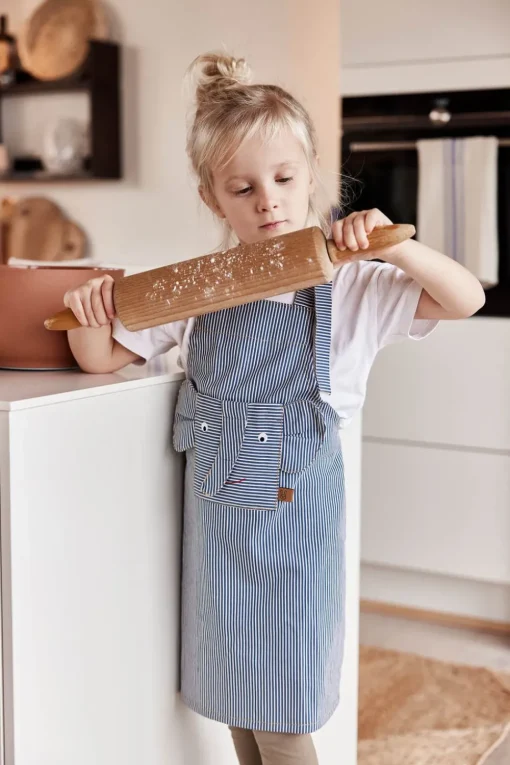 Striped Denim Elephant Apron
