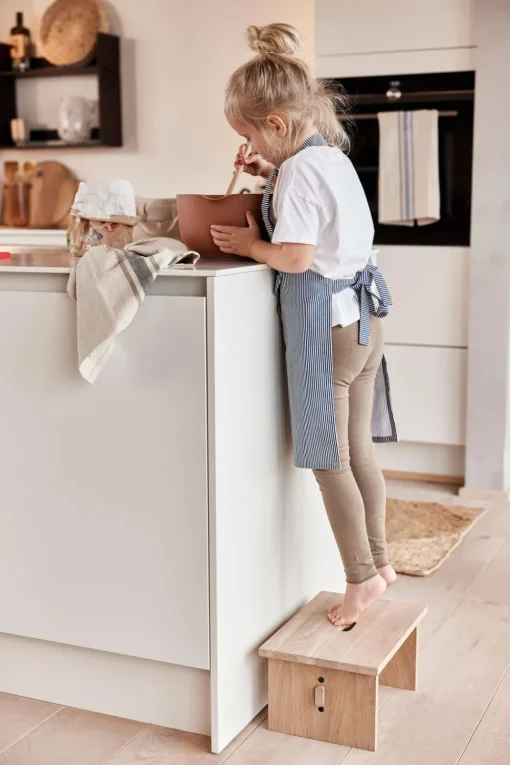 Striped Denim Elephant Apron
