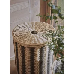 Striped Laundry Bin