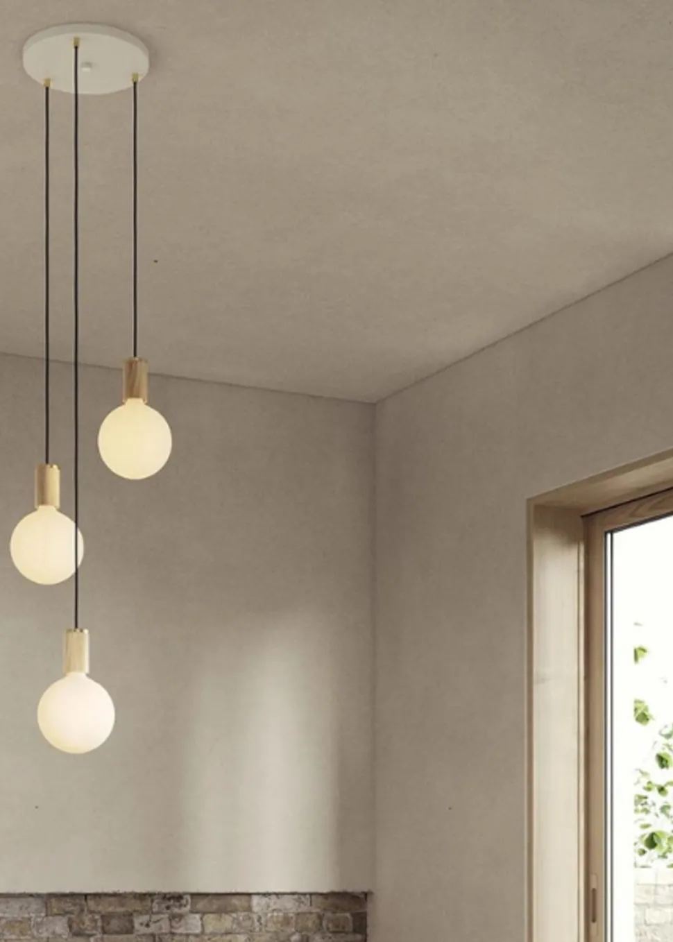 Triple Pendant - White/Black - Sphere IV