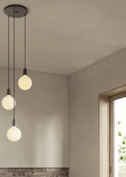 Triple Pendant Canopy - White/Black