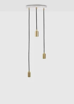 Triple Pendant Canopy - White/Black
