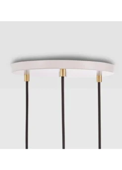 Triple Pendant Canopy - White/Black