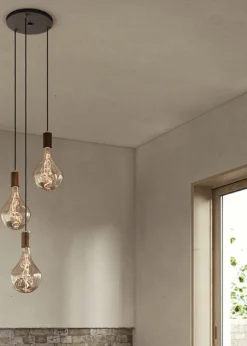 Triple Pendant Canopy - White/Black