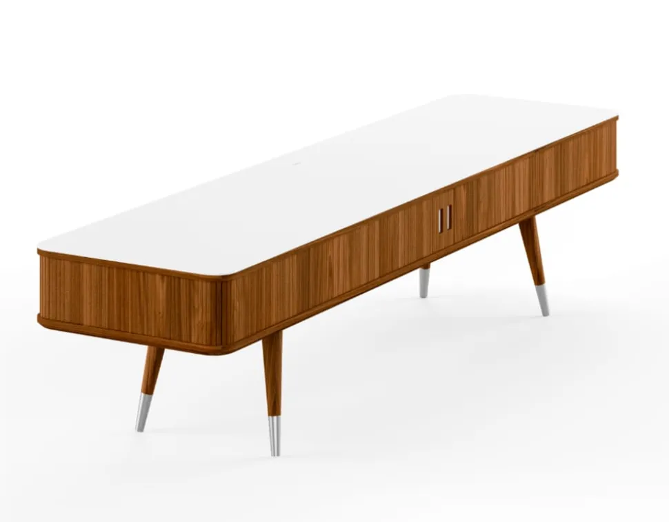 TV-Cabinet w. White Corian Top / AK 2720 by Nissen & Gehl