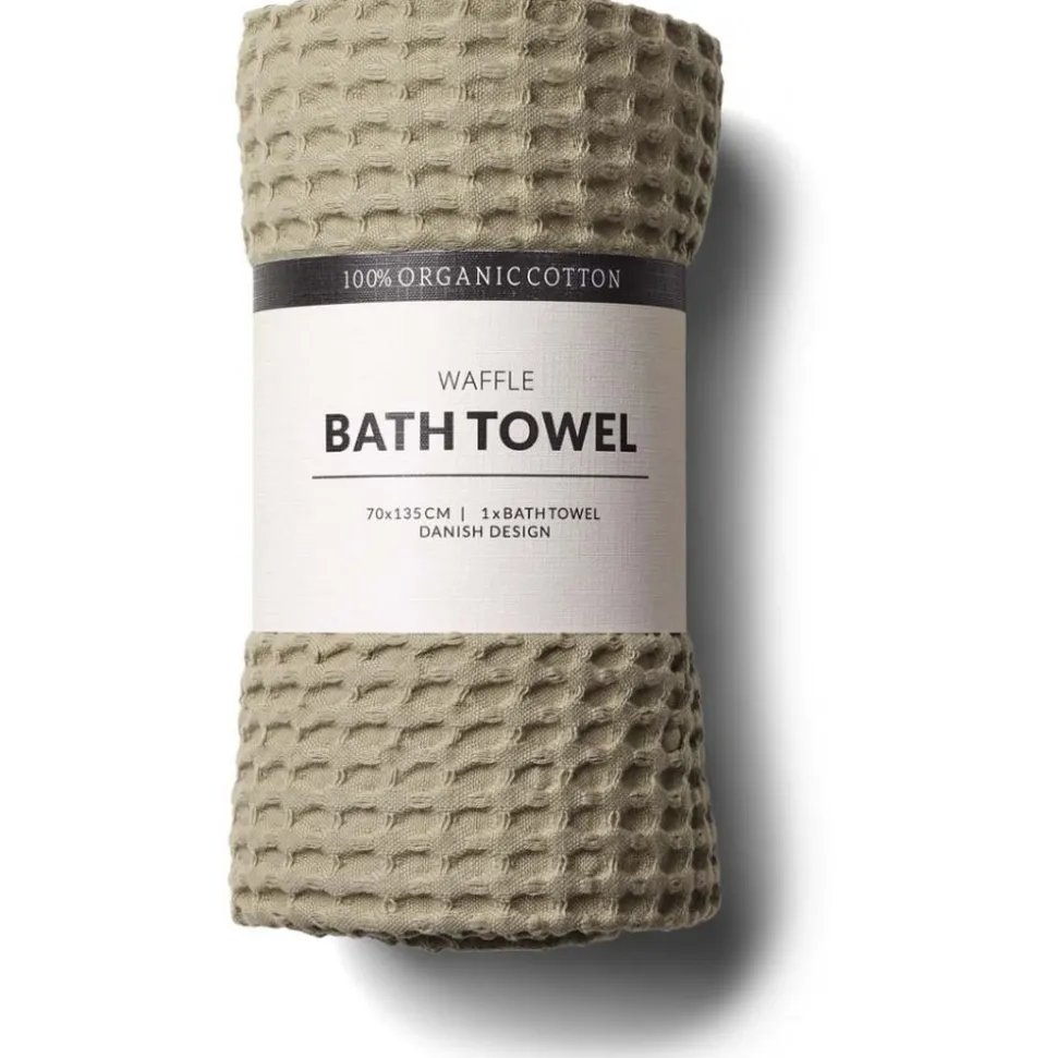 Waffle bath towels