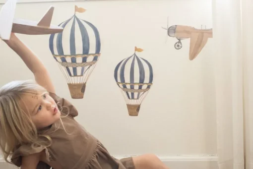 Wallsticker Retro air balloon