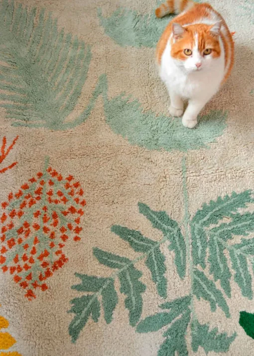Washable Rug Botanic Plants
