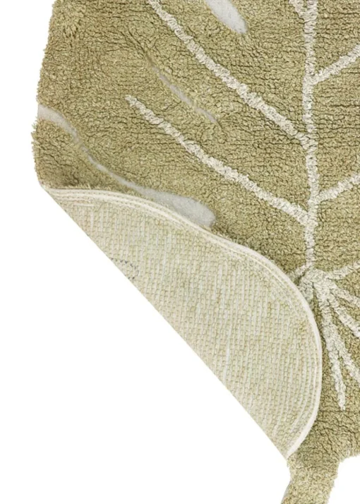 washable Rug mini Monstera Olive