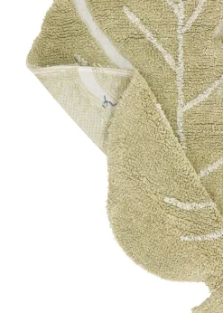 washable Rug mini Monstera Olive