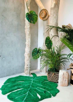 Washable Rug Monstera Leaf