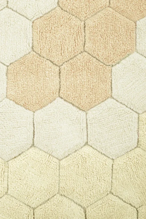 Washable rug Round Honeycomb