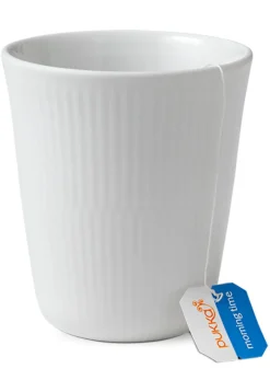 Weiß Gerippt - Becher