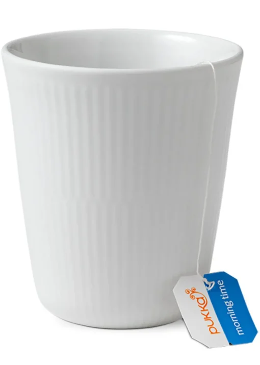 Weiß Gerippt - Becher