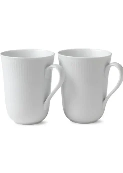 Weiß Gerippt - Becher