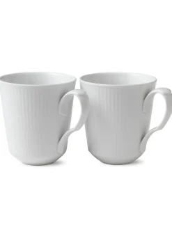 Weiß Gerippt - Becher