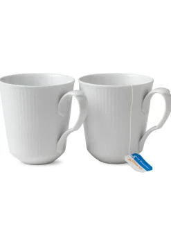 Weiß Gerippt - Becher