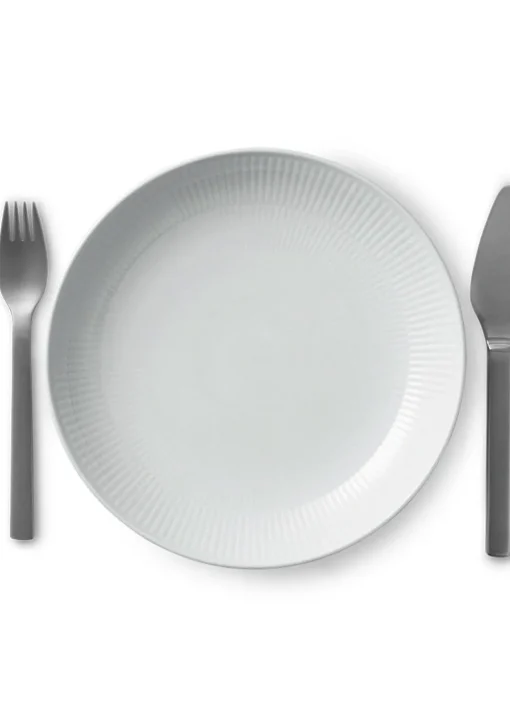 White Fluted - Modern Plates