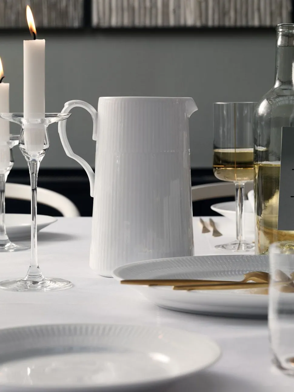 White Fluted - Plate